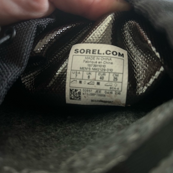 Sorel Glacier XT Men's Insulated Waterproof Winter Boots Liner Size 7 Black bear - Picture 7 of 8